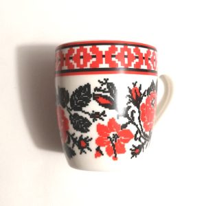 Cană de ceai / cafea cu motive populare românești