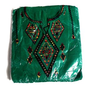 Pulover tricotat fin, moale, cu motive tradiționale românești, tip ie – verde