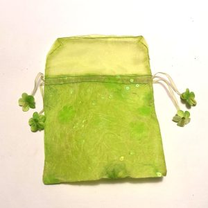 Săculeț din material textil - verde