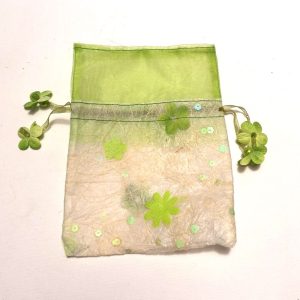 Săculeț din material textil - verde