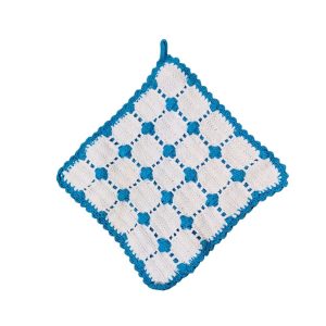 Mileu alb/albastru, realizat manual